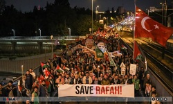 Eyüpsultan'da Gazze'ye destek yürüyüşü